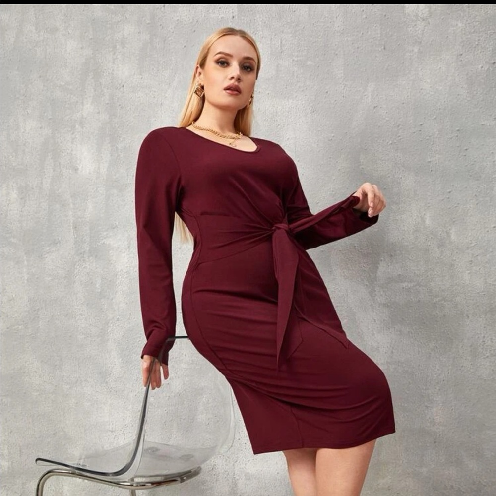 Shein tie front body con dress size 20